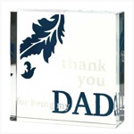 PGN Item 12650 Thank You Dad Glass Cube