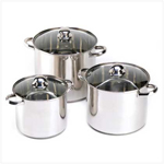 PGN Item 14206 Stainless Steel Stock Pot Set