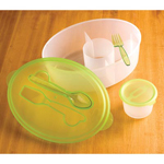 PGN Item 15003 Divided Lunch Box With Cutlery 