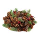 PGN Item 15490 Pine Cone Wreath Candleholder 