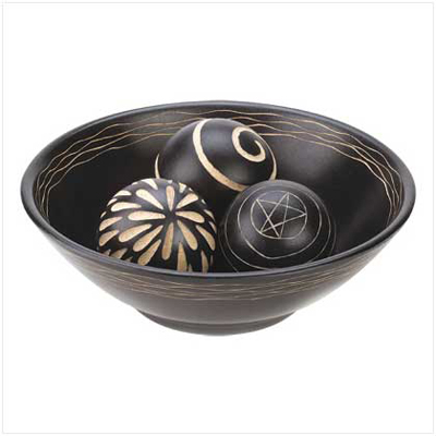 #12047 Artisan Deco Bowl And Balls