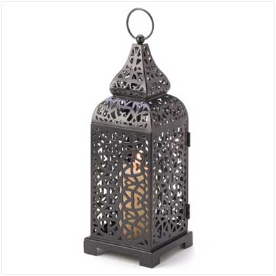 #13176 Moroccan Tower Candle Lantern
