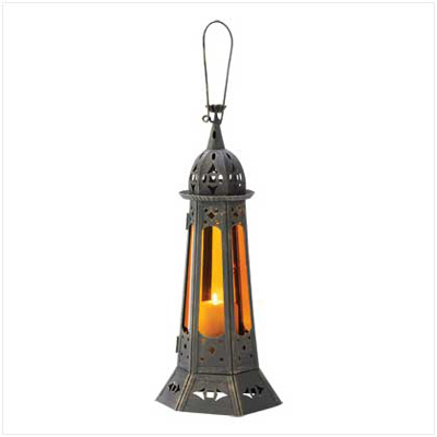 #13202 Moroccan Tower Candle Lantern