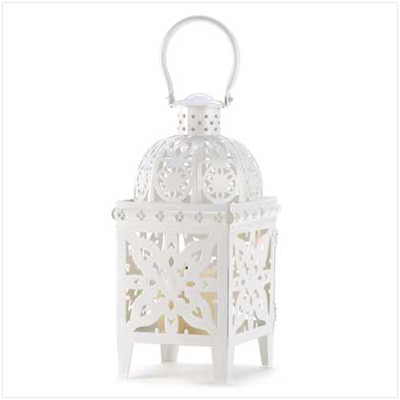 #13358 White Medallion Lantern