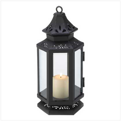 #13361 Black Stagecoach Lantern