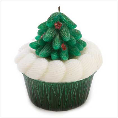 #14408 Christmas Tree Cupcake Candle