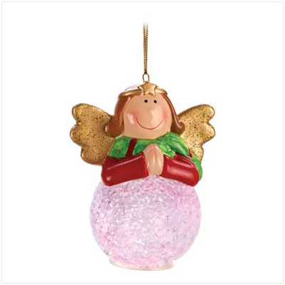 #14426 Angel Snowball LED Ornament