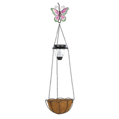 #14631 Solar Butterfly Hanging Basket