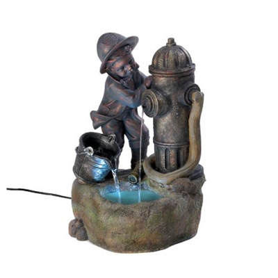 #14644 Littlest Fireman Fountain