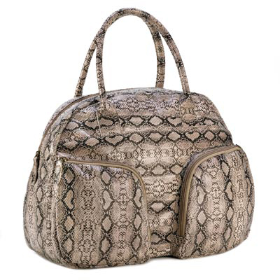 #14748 Snakeskin Bowling Style Purse