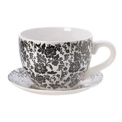 #14988 Delicate Floral Teacup Planter