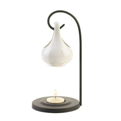 #15145 White Tear Drop Oil Warmer