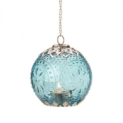 #15197 Small Aquamarine Globe Lantern