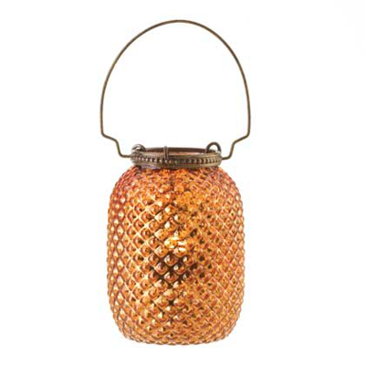 #15200 Amber Diamond Candle Lantern