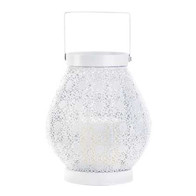 #15276 White Lace Design Candle Lamp
