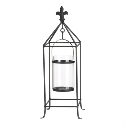 #15480 Fleur-De-Lis Framed Candle Stand
