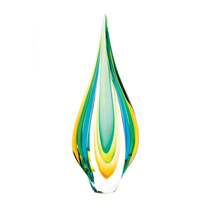 #15486 Cool Flame Art Glass Statue