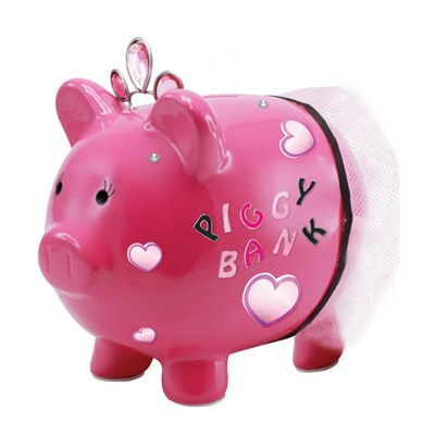 #15716 Pink Piggy Coin Bank