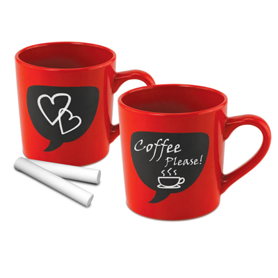 #15726 Chalkboard Coffee Mug Set