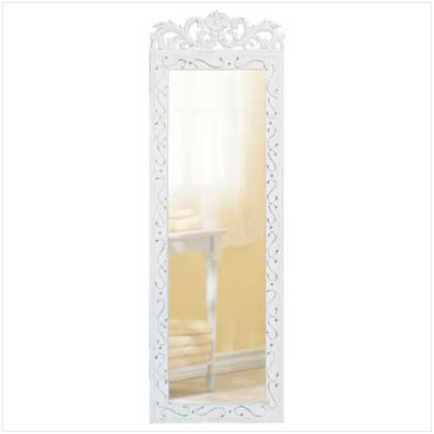 #33666 Elegant White Wall Mirror