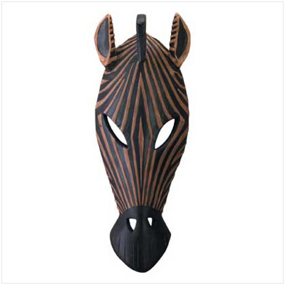 #34758 Zebra Mask Wall Plaque
