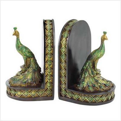 #38437 Peacock Bookends