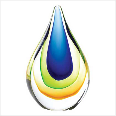 #38980 Art Glass Teardrop