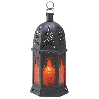 #D1061 Topaz Moroccan Candle Lantern
