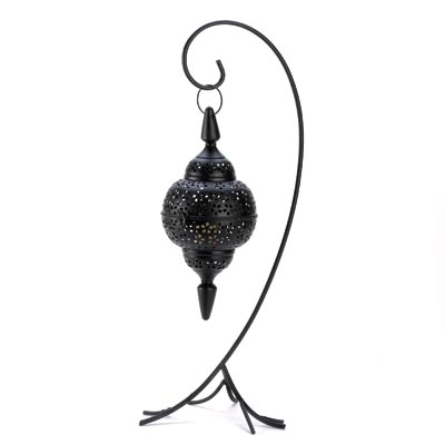 #D1256 Black Cutout Lantern Stand