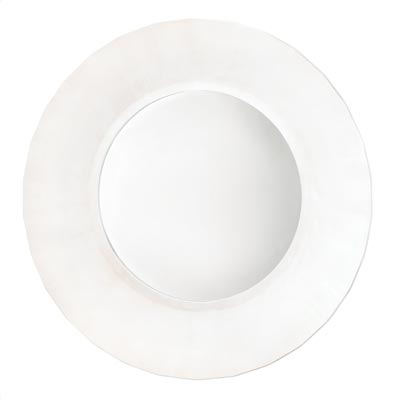 #D1282 Round Ivory Portal Mirror